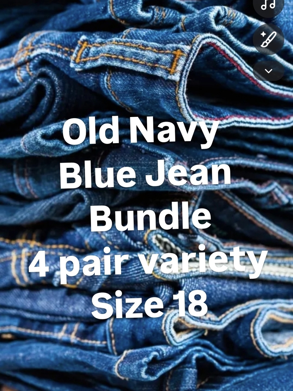Old Navy Women's Blue Jeans - Bundle 4 PAIR 2 Tall/long Flirt & Boyfriend